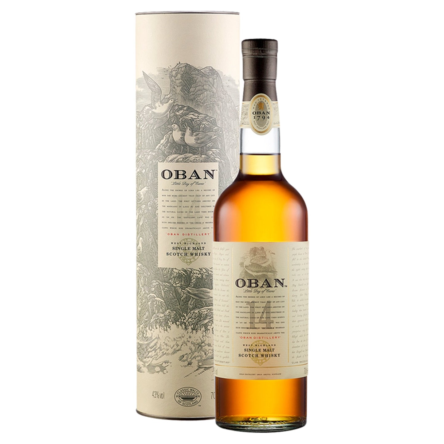 Oban 14 Year Old Highland Single Malt Scotch Whisky, 70cl